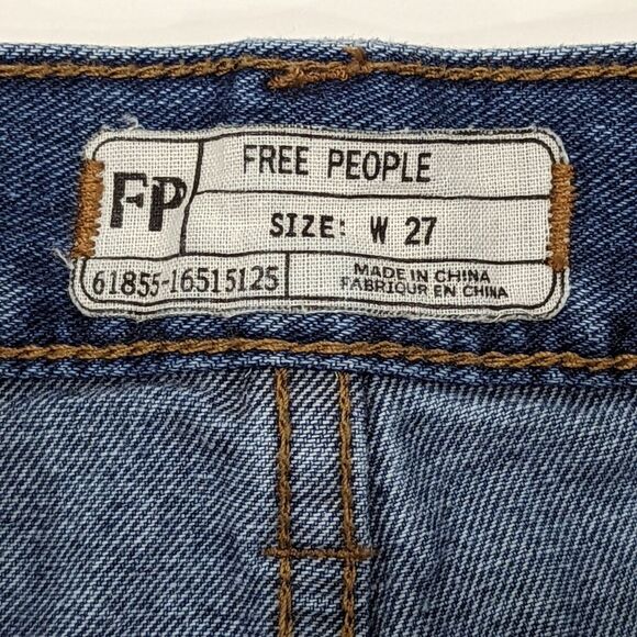FREE PEOPLE Runaway Cutoff Shorts Jillian Blue Denim Jean Jorts Size 27 - Picture 4 of 6